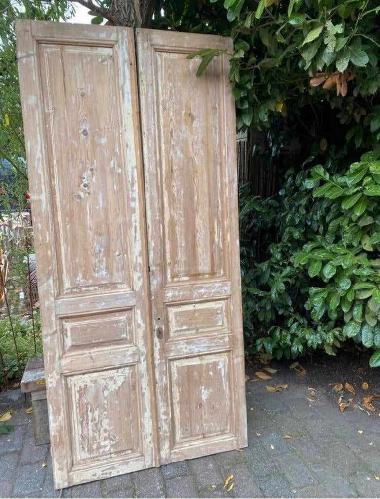 Set oude paneeldeuren, Ophalen, Gebruikt, Hout, Wandbord of Wandpaneel