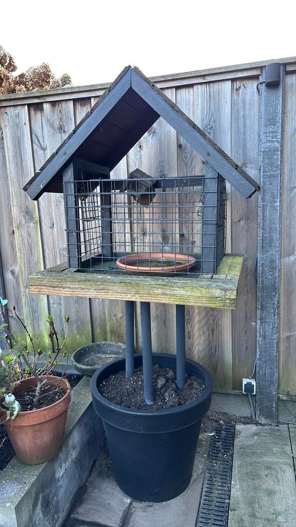 Groot vogelhuis, Ophalen, Gebruikt, Hout, Vogelkooi