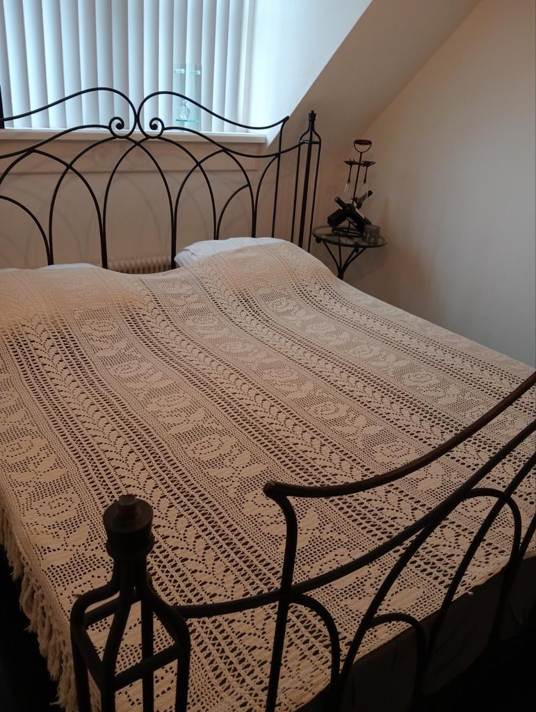 Tweepersoons gehaakt sprei, Wit, Overige typen, Tweepersoons, Ophalen of Verzenden