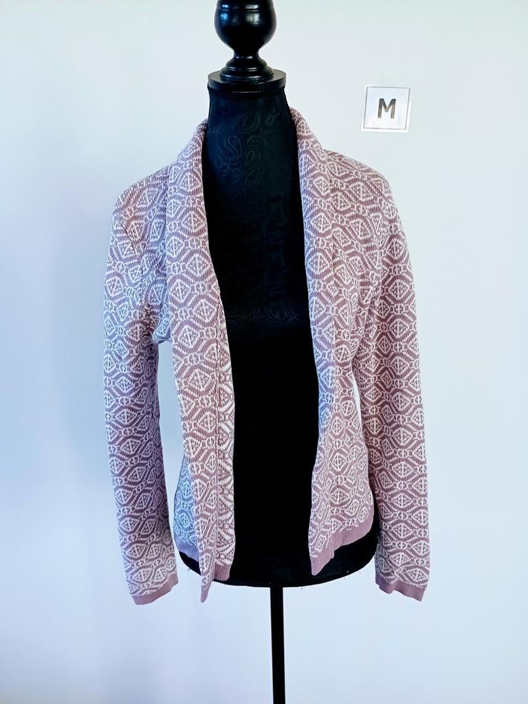 Trui. Vest. Paars met wit. Maat M/38, Ophalen of Verzenden, Zo goed als nieuw, Maat 38/40 (M), Paars