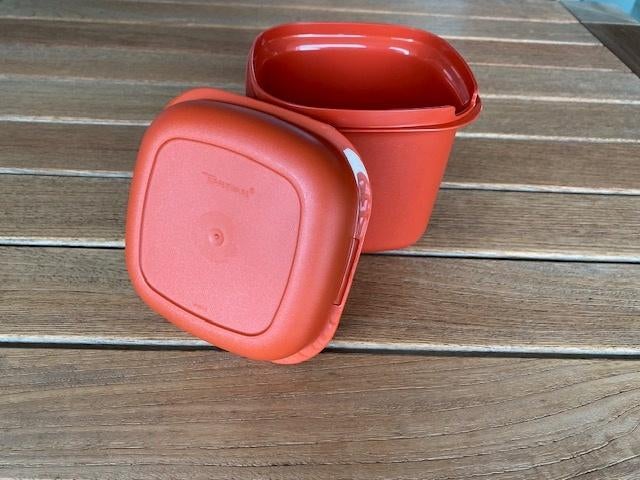 vierkante bakje met deksel en schenkopening - retro nieuw, Ophalen of Verzenden, Nieuw, Bus of Trommel