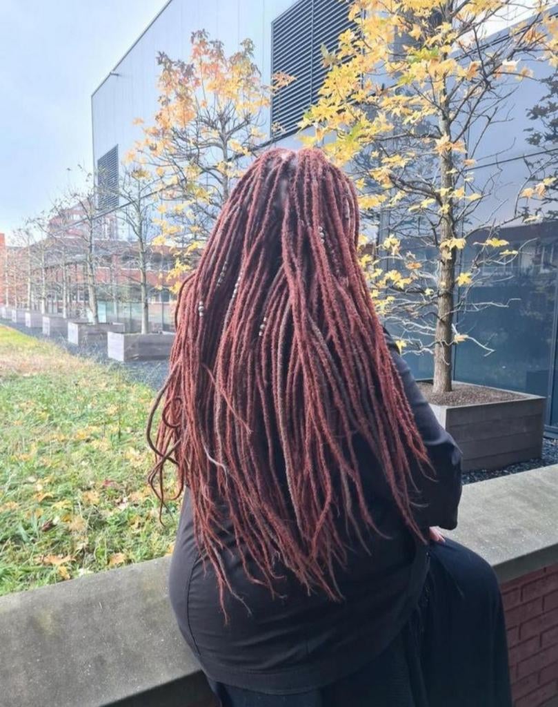 Synthetische dreads rood/bruin & bruin (incl. accessoires), Ophalen of Verzenden