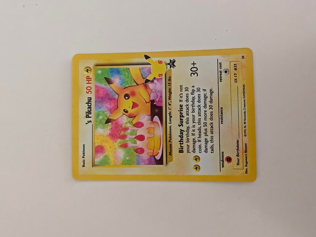 Birthday Pikachu  Celebrations 2021, Ophalen of Verzenden, Zo goed als nieuw, Losse kaart