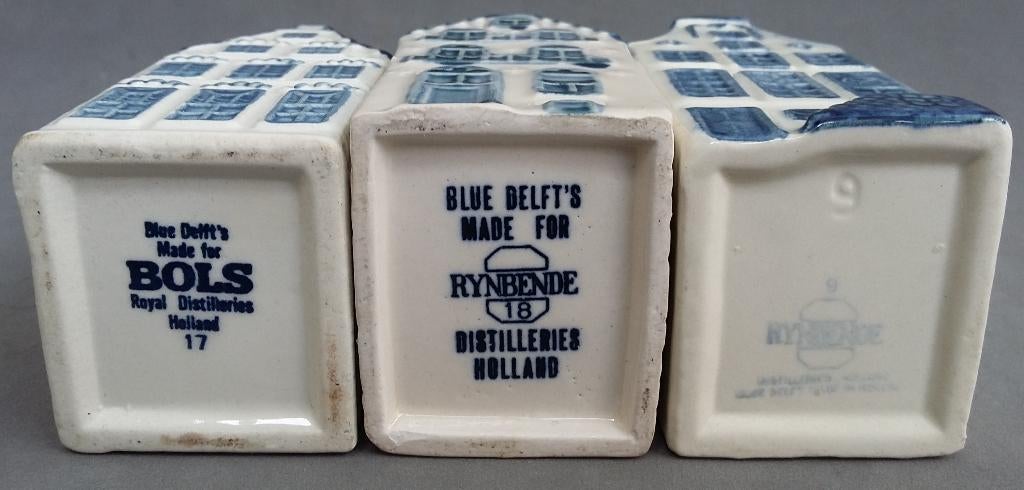 Oude Vintage KLM Huisjes Rynbende Henkes Bols Jenever, Nvt., Ophalen of Verzenden, Zo goed als nieuw, Nvt.
