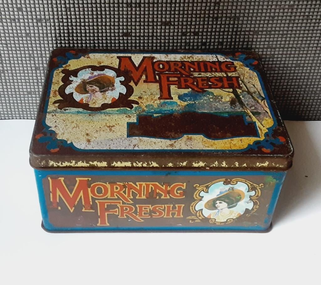 vintage morning fresh pure gezonde koektrommel, Antiek en Kunst, Curiosa en Brocante, Ophalen of Verzenden