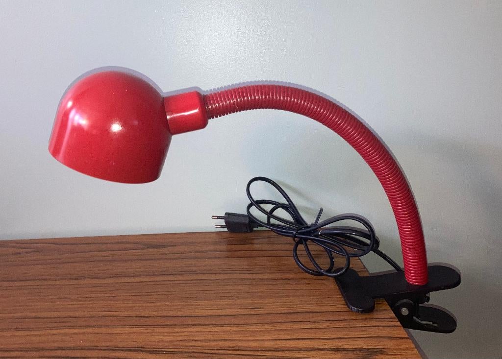 Vintage rode klemspot; HEMA tafelspot/klemspot, Ophalen of Verzenden, Gebruikt, Metaal of Aluminium