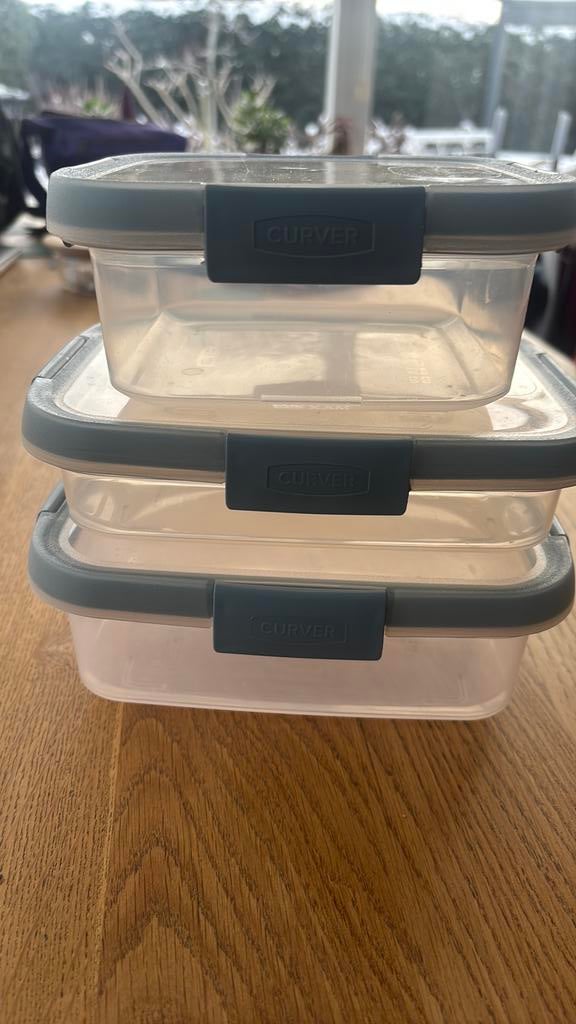 Curver vershoudbakjes 3 stuks, Ophalen of Verzenden, Zo goed als nieuw, Overige typen