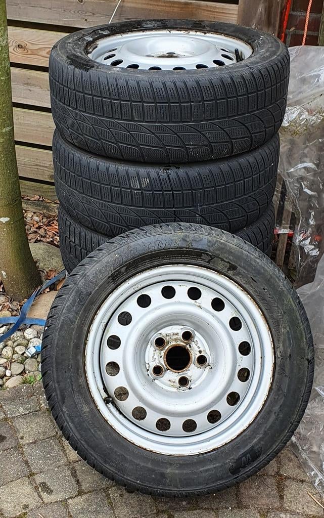 Set winterbanden 215/55R16, Ophalen, Gebruikt