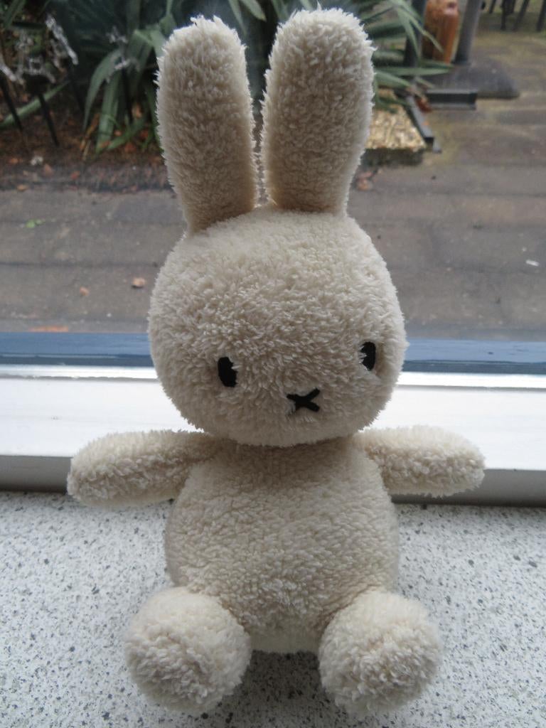 Konijn Nijntje wit/creme velours merk Bon Ton Toys, Ophalen of Verzenden, Zo goed als nieuw, Konijn