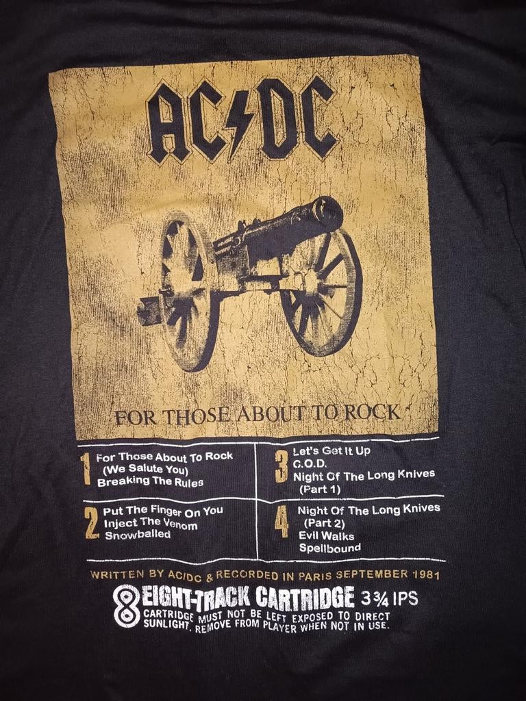 AC/DC t-shirt XL, Ophalen of Verzenden, Zo goed als nieuw, Maat 56/58 (XL), Zwart