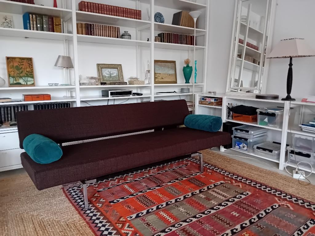 Authentieke Martin Visserbank, Huis en Inrichting, Banken | Bankstellen, Ophalen, Gebruikt, Mid century modern, 150 tot 200 cm