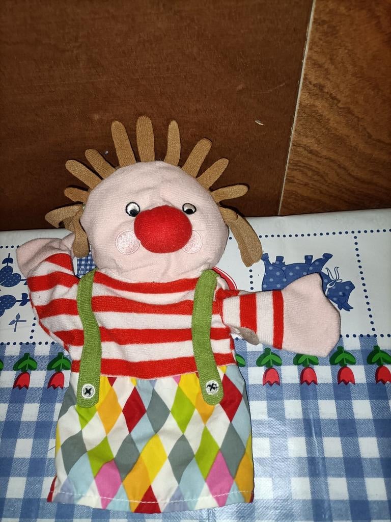 Ikea clown handpop 24 cm groot, Ophalen of Verzenden, Zo goed als nieuw, Overige typen
