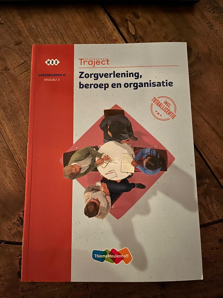 Zorgverlening, beroep en organisatie verzorgende ig mbo 3, Boeken, Ophalen of Verzenden, Beta, Nieuw, MBO