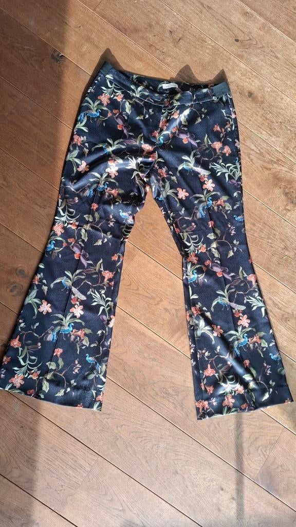La Dress Bloemenprint flair Broek - Maat XL, Kleding | Dames, Broeken en Pantalons, Zo goed als nieuw, Maat 46/48 (XL) of groter