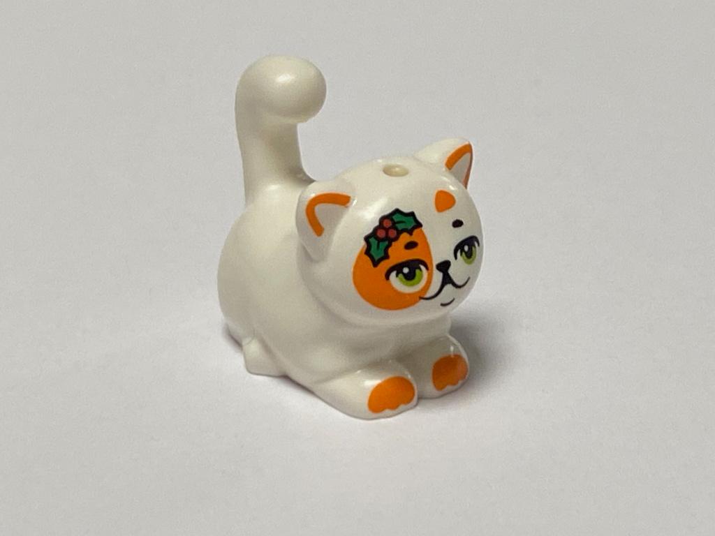 Nieuwe Lego grote witte kat /cat zittend met hulsttakje, Ophalen of Verzenden, Nieuw, Losse stenen, Lego