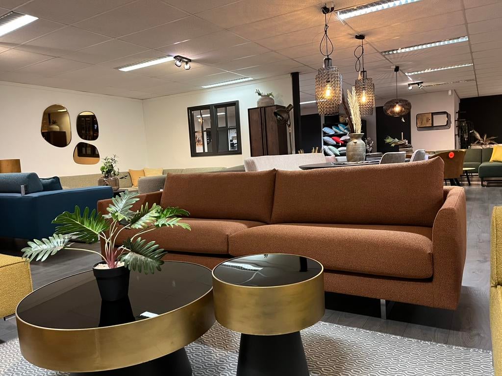 Montis Axel ploegstof Monza, Huis en Inrichting, Banken | Bankstellen, 75 tot 100 cm, Zo goed als nieuw, Rechte bank, Metaal