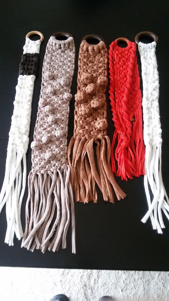 Verschillende kleuren en maten macrame wanddecoratie, Ophalen of Verzenden, Nieuw