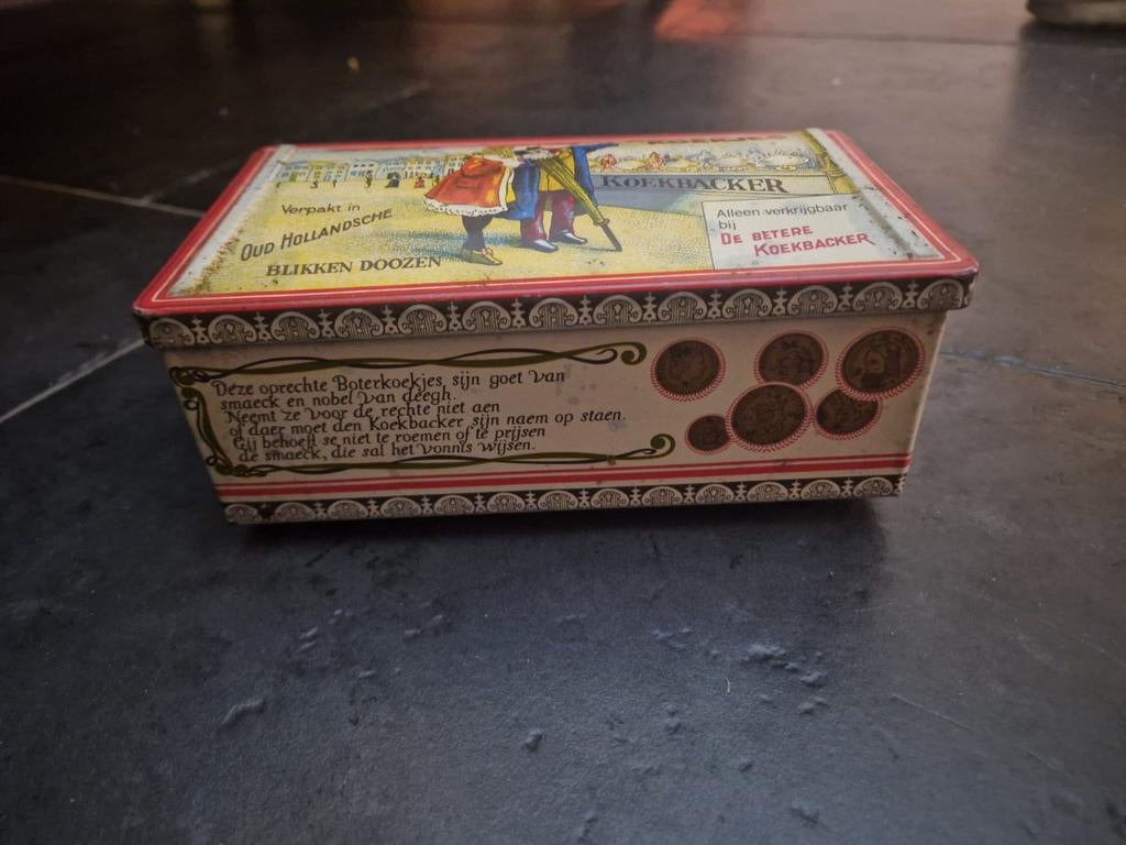 Oude Koekbacker Blikken Doos, Ophalen of Verzenden