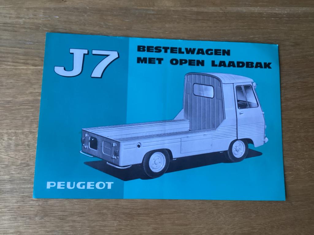 Peugeot J7 Bestelwagen Leaflet 1968, Ophalen of Verzenden, Zo goed als nieuw, Peugeot