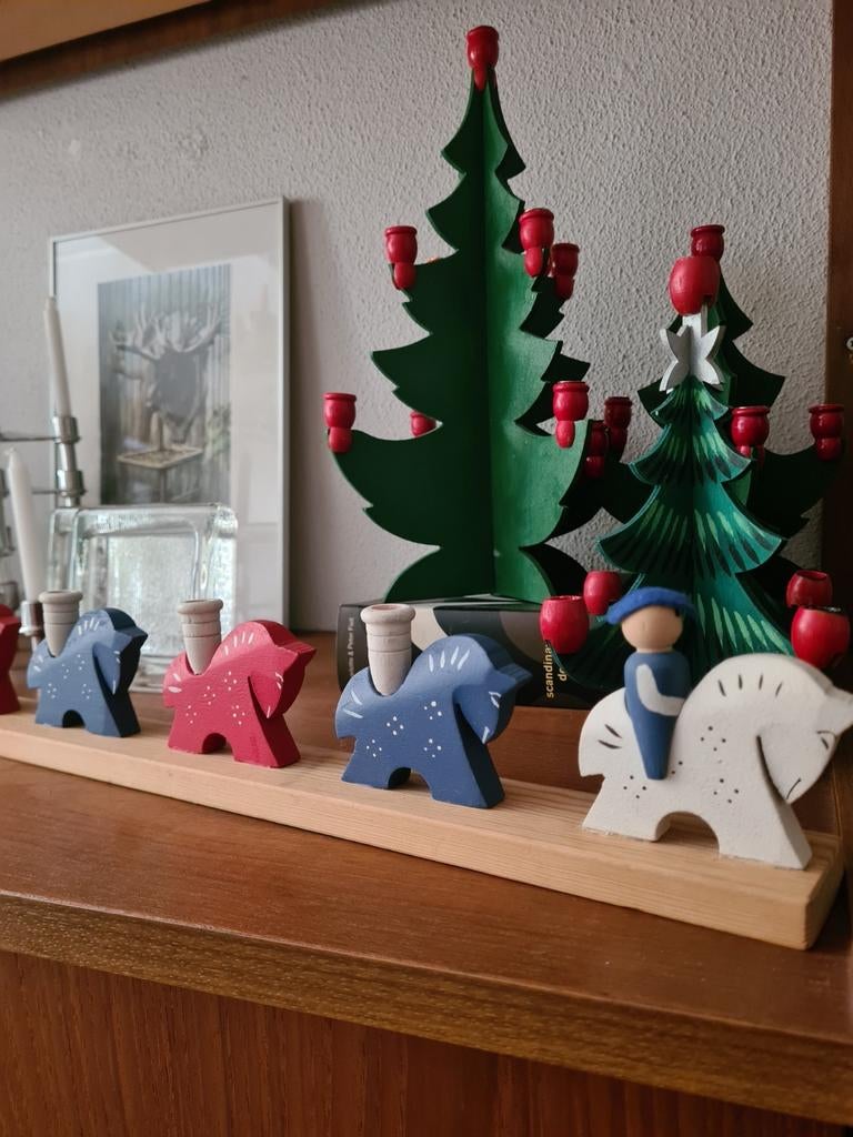 Staffan stalledrang, paardjes kandelaar, zweeds, Diversen, Kerst, Ophalen of Verzenden, Gebruikt