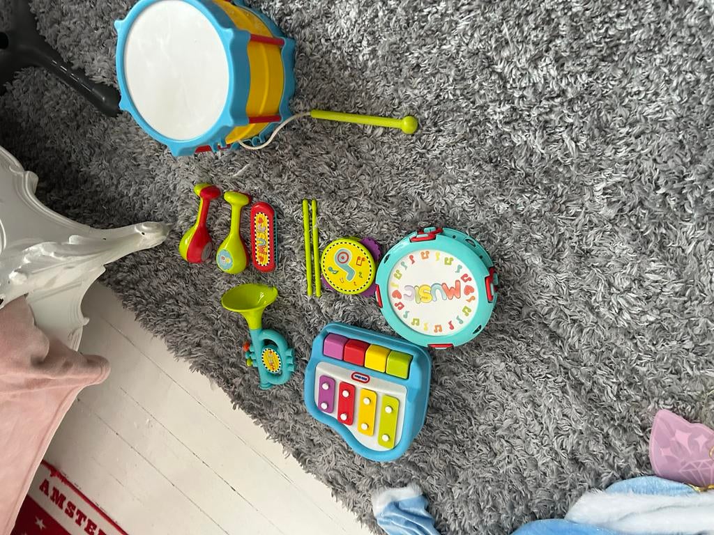 Leuke set muziekinstrumenten voor kinderen, Ophalen of Verzenden, Gebruikt, Overige typen, Met geluid