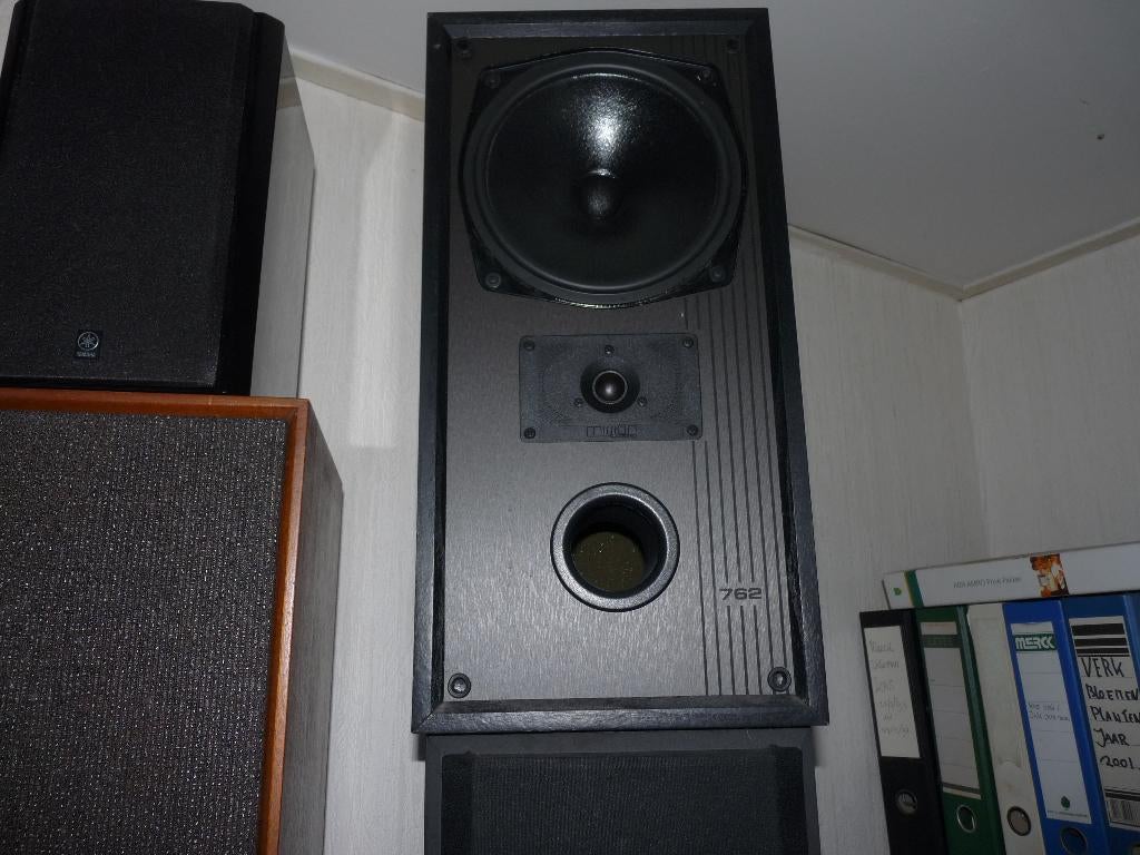 Mission 761,en Mission 762 luidsprekers, Gebruikt, 60 tot 120 watt, Front, Rear of Stereo speakers, Ophalen