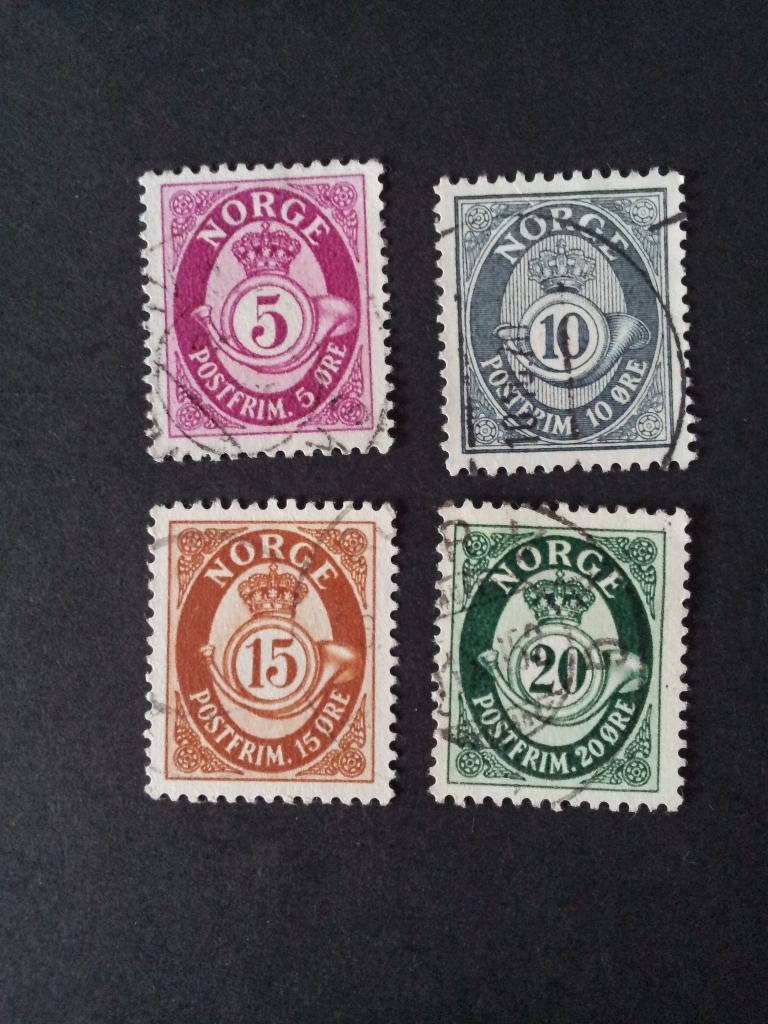 Noorwegen C posthoorn gestempeld, Ophalen of Verzenden, Noorwegen, Gestempeld