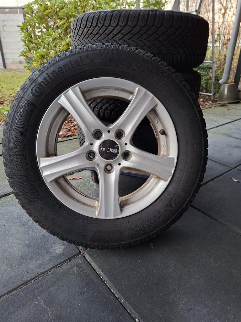Setje winterbanden met velg, 195/65 R15 T, Auto-onderdelen, Ophalen, Gebruikt, 15 inch, Banden en Velgen