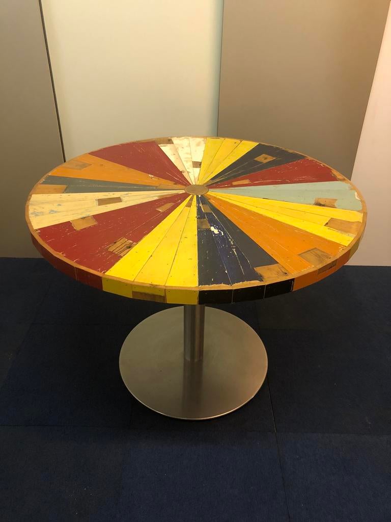 Eettafel eikenhout, sloophout., Eikenhout, Zo goed als nieuw, Rechthoekig, 50 tot 100 cm