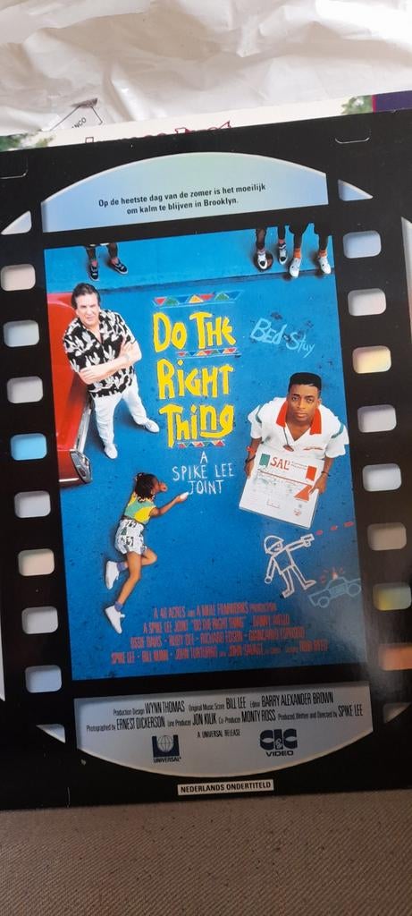 Laserdisc Do The Right Thing   PAL, Ophalen of Verzenden, Zo goed als nieuw
