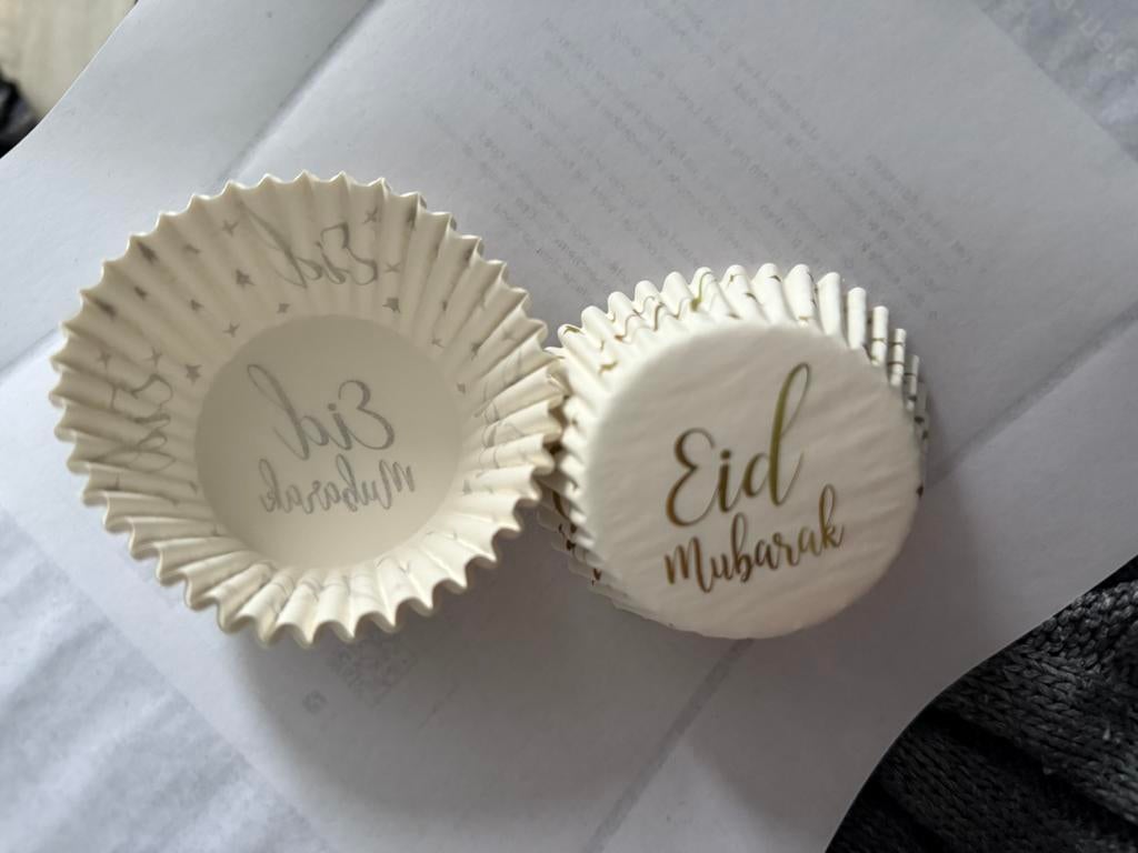 Eid mubarak cupcake vormpjes 25 stuks, Hobby en Vrije tijd, Taarten en Cupcakes maken, Ophalen of Verzenden, Nieuw, Cupcakes, Bakvorm