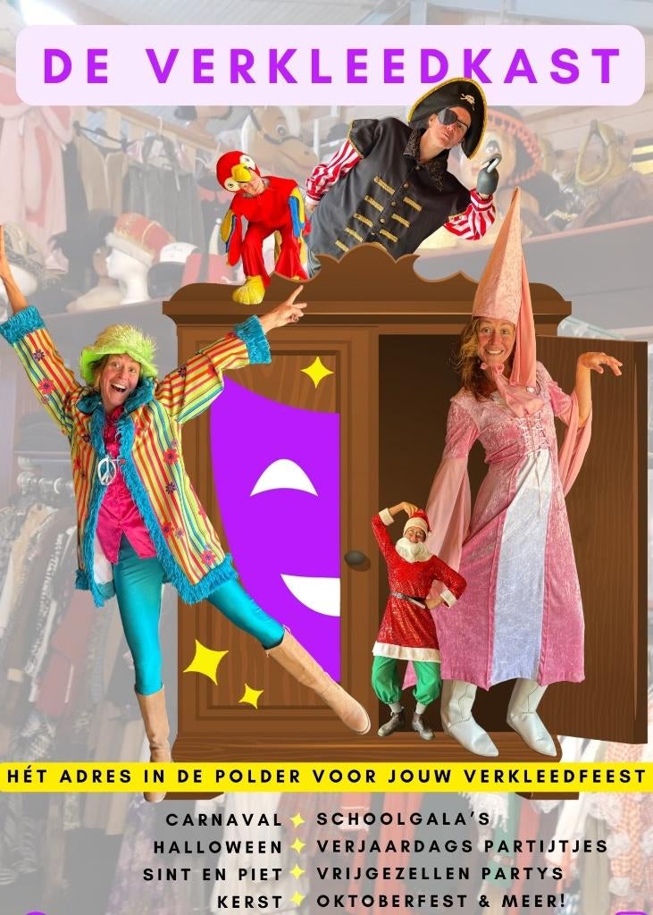 carnavalskleding - feestkleding - te huur of te koop, Ophalen, Gedragen, Carnaval