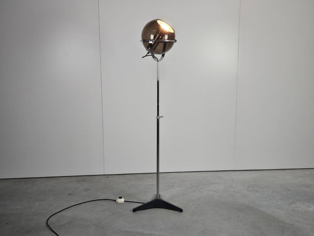 Vintage vloerlamp Raak, Globe, glas, Huis en Inrichting, Lampen | Vloerlampen, Ophalen, Gebruikt, 100 tot 150 cm, Vintage