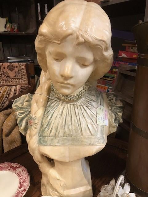 Jugendstil Buste, Antiek en Kunst, Antiek | Keramiek en Aardewerk, Ophalen