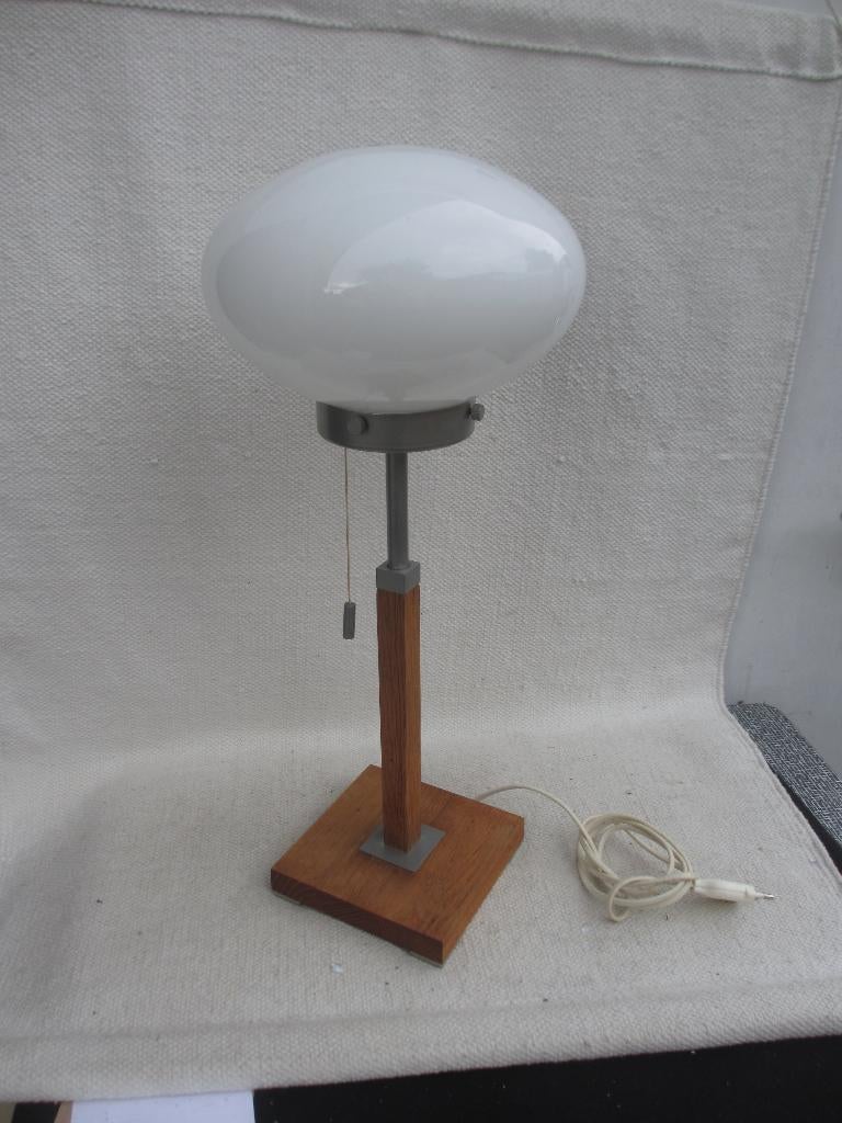 Zeldzame Läreda tafellamp Ikea jaren 80, Huis en Inrichting, Lampen | Tafellampen, Gebruikt, Minder dan 50 cm, Glas, Hout, Metaal