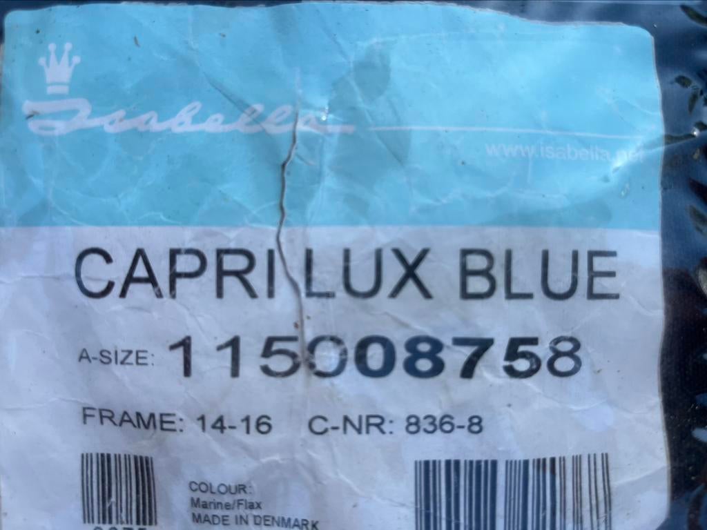 Isabella caprilux blue frame 14-16 met carbon en staal stoks, Ophalen, Gebruikt