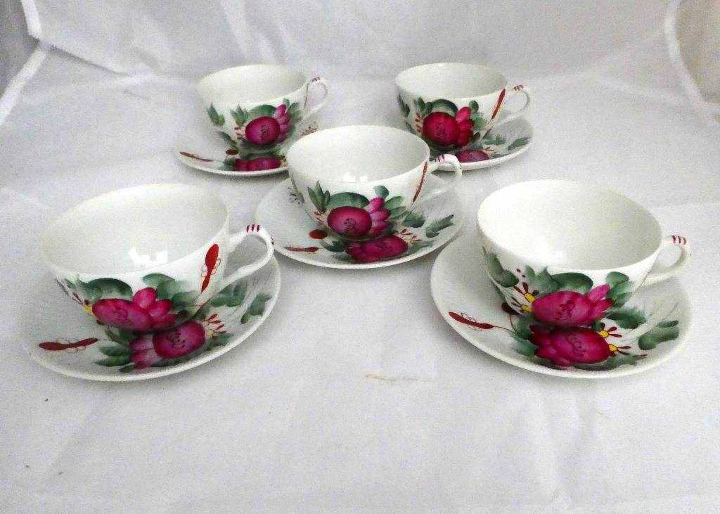 August Warnecke Ostfriesland porseleinen kop en schotels, Antiek en Kunst, Ophalen of Verzenden