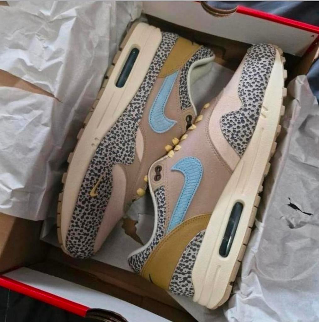 Nike air max one 1 safari cobblestone wmns 12 men 44,5 DS, Kleding | Heren, Schoenen, Nieuw, Sneakers of Gympen, Overige kleuren