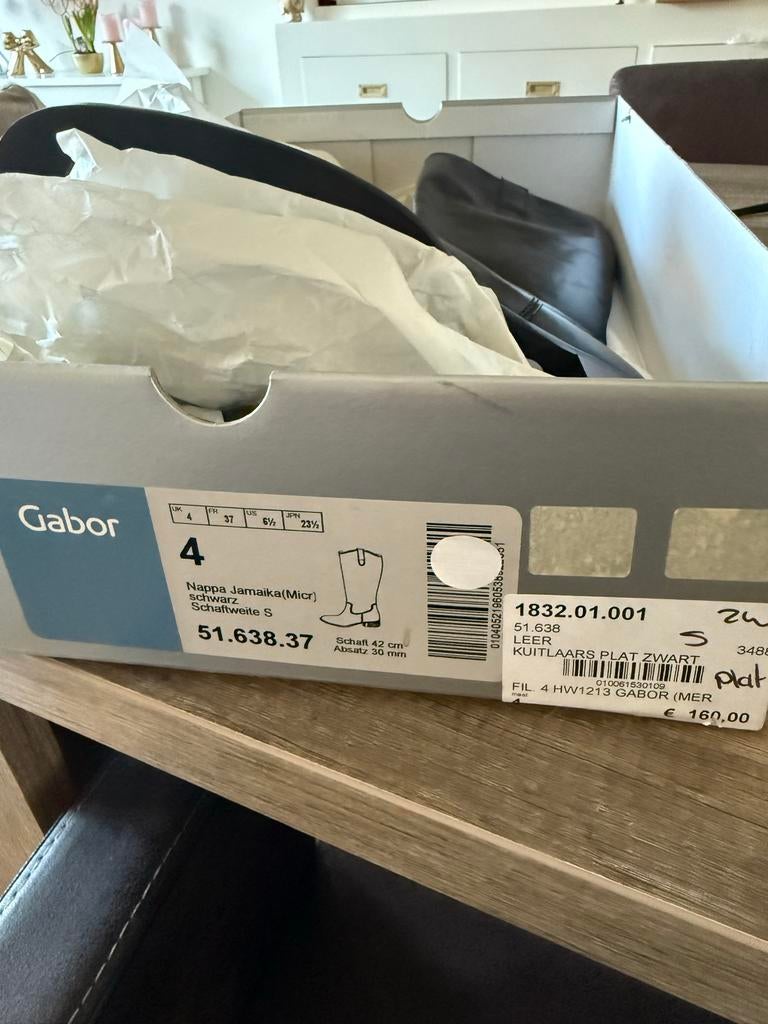 Nieuwe Gabor Laarzen - Maat 4, Ophalen of Verzenden, Nieuw, Zwart, Hoge laarzen