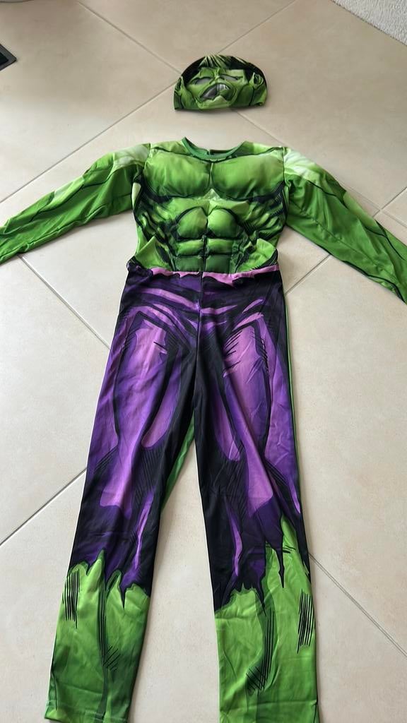 Hulk verkleedkleding, Ophalen of Verzenden, Zo goed als nieuw, 122 t/m 128, Jongen of Meisje