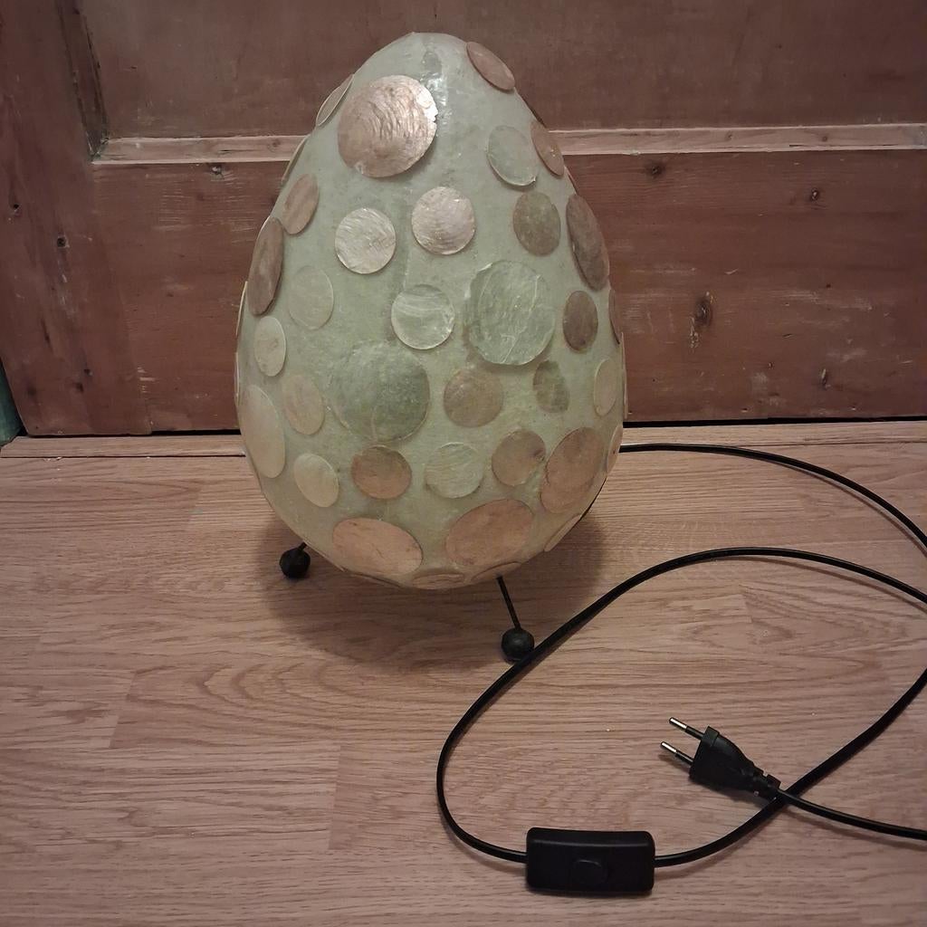 Eivormige lamp, Huis en Inrichting, Lampen | Tafellampen, Ophalen, Gebruikt, Minder dan 50 cm
