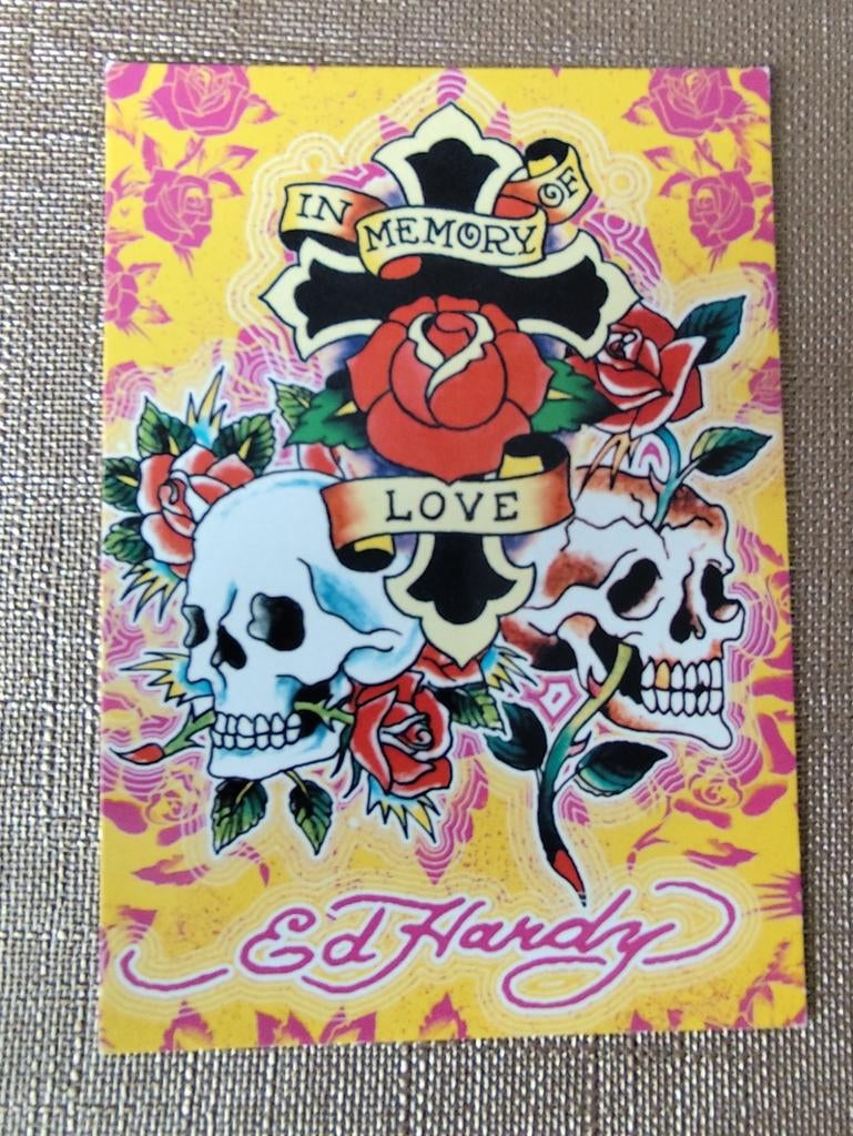 3x verschillende Ed Hardy tattoo ansichtkaarten ongelopen, Verzamelen, Ophalen of Verzenden, 1980 tot heden