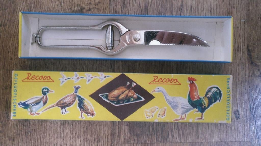 Recoso Solingen gevogelte wildschaar vleesschaar, Antiek en Kunst, Ophalen of Verzenden