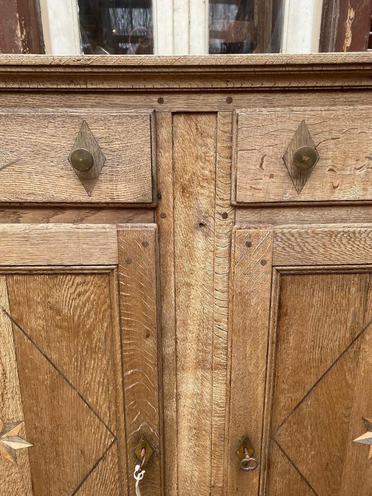 Stoer landelijke Frans eiken kast dressoir, Ophalen