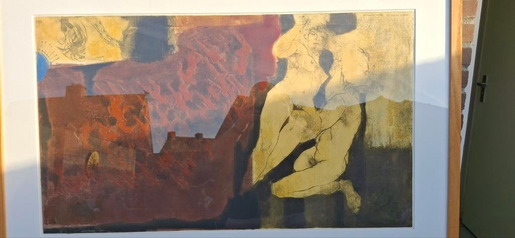 Ru van rossum Grote Ets ex collectie Ingb, Antiek en Kunst, Ophalen of Verzenden