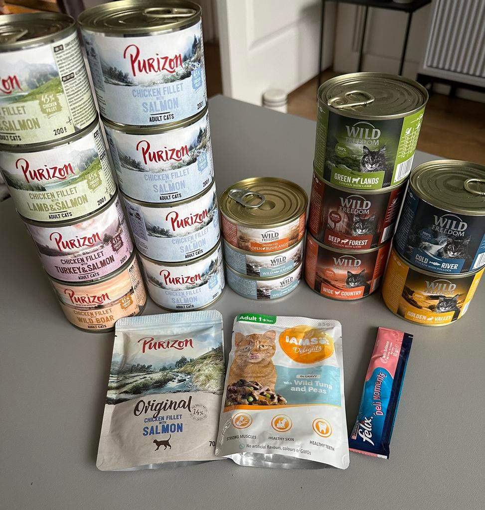 natte kattenvoeding, Ophalen