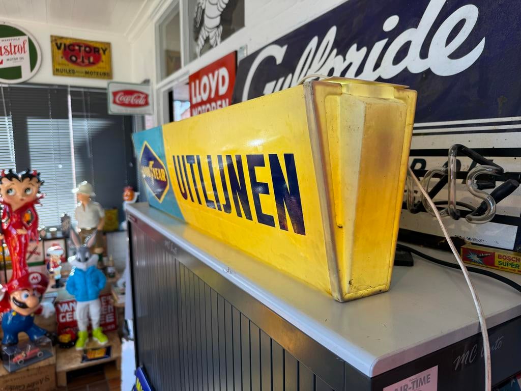 Vintage Goodyear Uitlijnen Lichtbak - Garage Reclame, Verzamelen, Merken en Reclamevoorwerpen, Ophalen, Gebruikt, ., Lichtbak of (neon) lamp