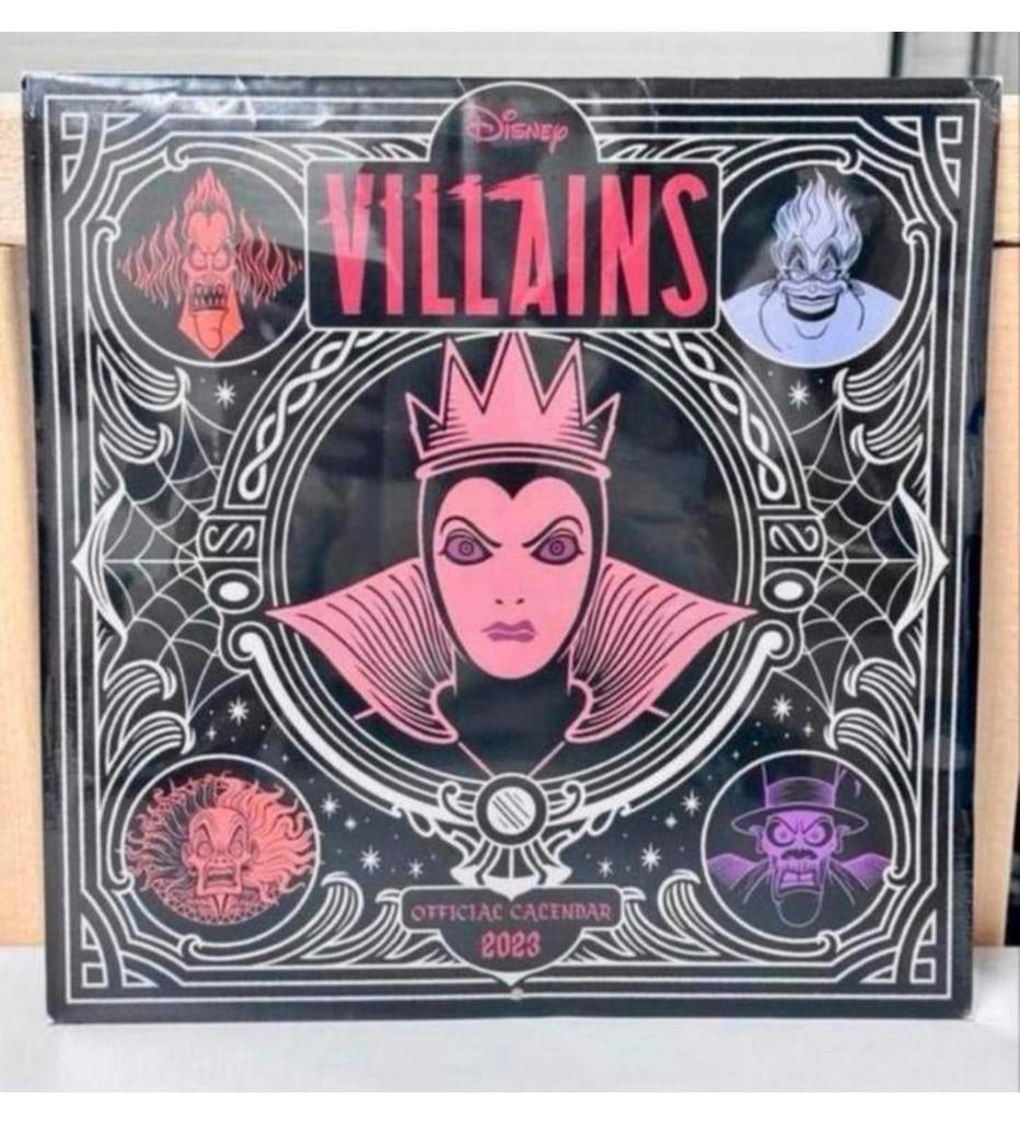 Disney Villains 2023 Calendar officiele kalender Lp formaat, Disney, Nieuw, Ophalen of Verzenden, H