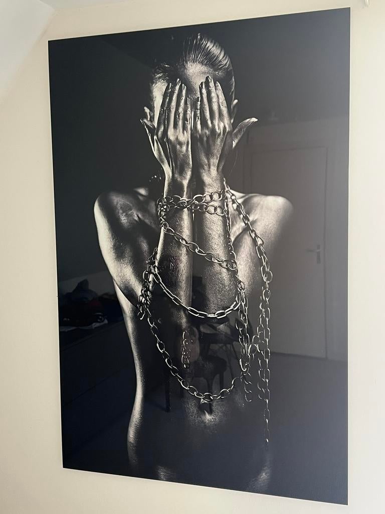 Aluminium schilderij / kunstwerk groot 120/180, Huis en Inrichting, Woonaccessoires | Schilderijen, Tekeningen en Foto's, Ophalen