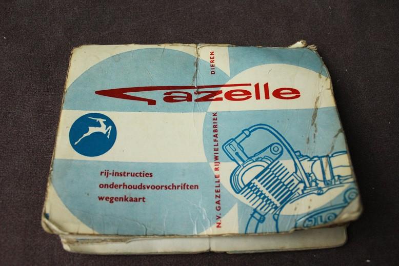 Gazelle JLO 1964 bromfiets kaart, Ophalen of Verzenden, Gebruikt